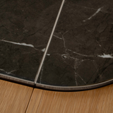 UMAGE Lifestyle Comfort Circle Extendable Dining Table Oak Ceramic Top Nero Steel (4).png