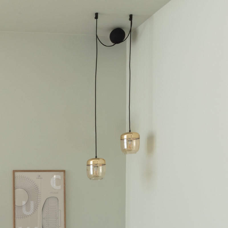 UMAGE Lifestyle Asteria Move Black Acorn Amber Brass Cannonball Cluster 2 Black