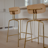 UMAGE Lifestyle Curious Counterstool Brass Oak 1