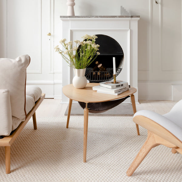 UMAGE Lifestyle Eos Large White Hangout Oak Brass Loungearound1.5 Seater Oak Whitesands Rosette White 2 1