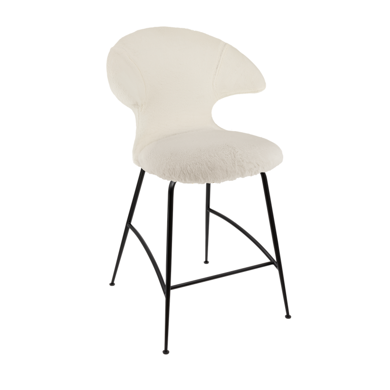 UMAGE Packshot Time Flies Counter Stool Black Teddy White 1