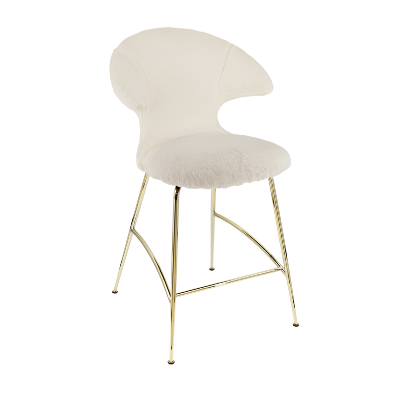 UMAGE Packshot Time Flies Counter Stool Brass Teddy White 1